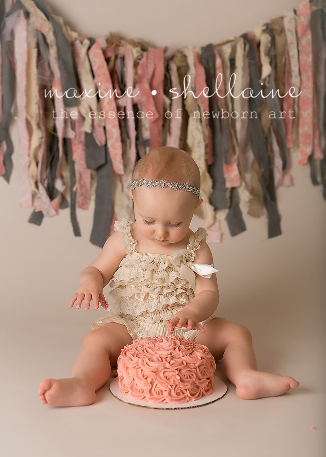Alt=One Year Old Cakesmash, Alt=Best Edmonton Newborn Photographer, Alt=Pretty Girl Cakesmash, Alt=Pink Smash Cake, Alt=burlap banner