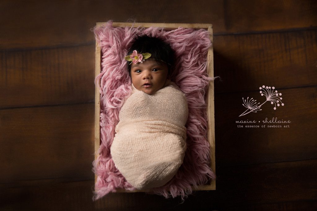 Spruce Grove Newborn Photographer, alt=awake newborn portrait 