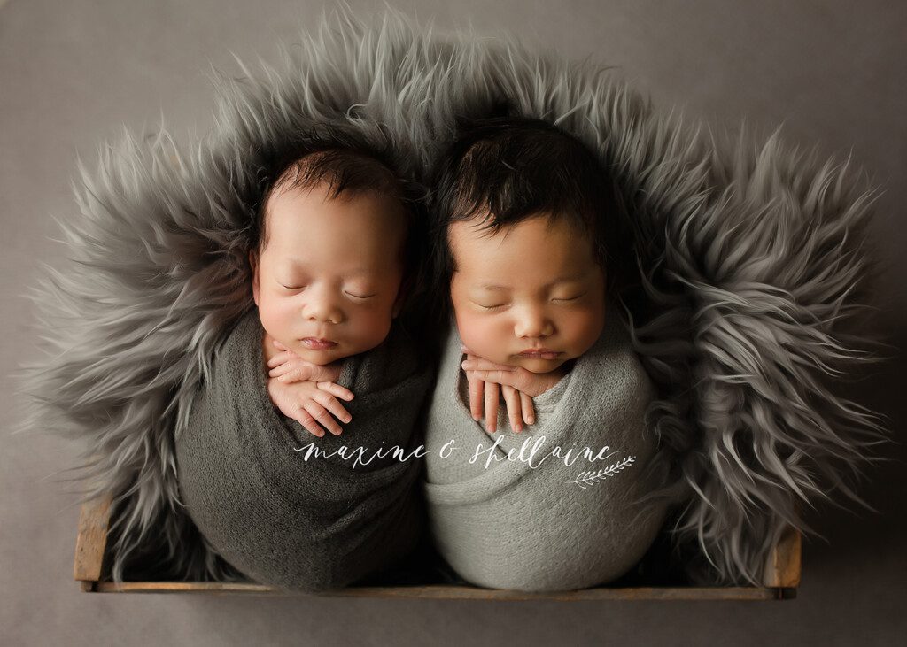 alt=Edmonton Twin Photographer, alt=twin newborn sessions, alt=twin newborn session, alt=twins on a blanket set